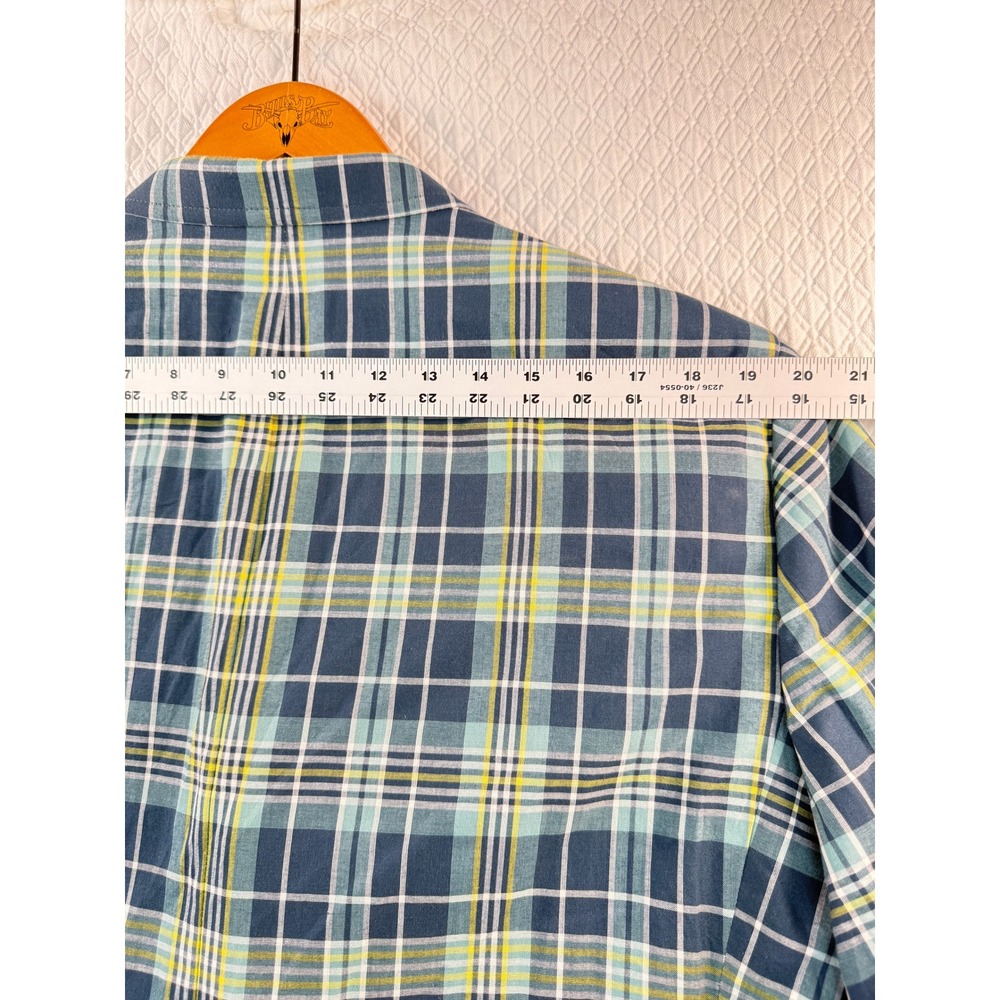 J. Press Mens 46L Madras Plaid Sport Coat Blazer NWT Nav Aqua Yel Cotton Preppy - Picture 7 of 9